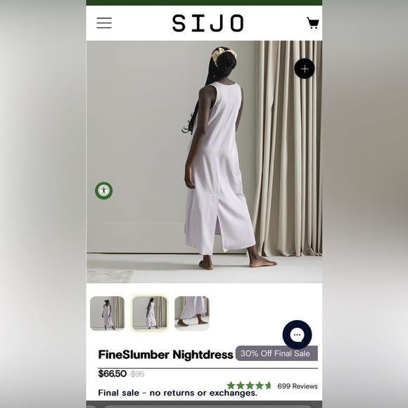 Sijo FineSlumber Nightdress In Kunzite Size M - Picture 13 of 15